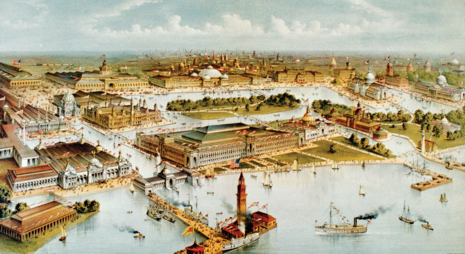 Panorama da feira mundial de Chicago de 1893